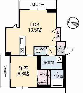 ハイアワサ(1LDK/2階)の間取り写真