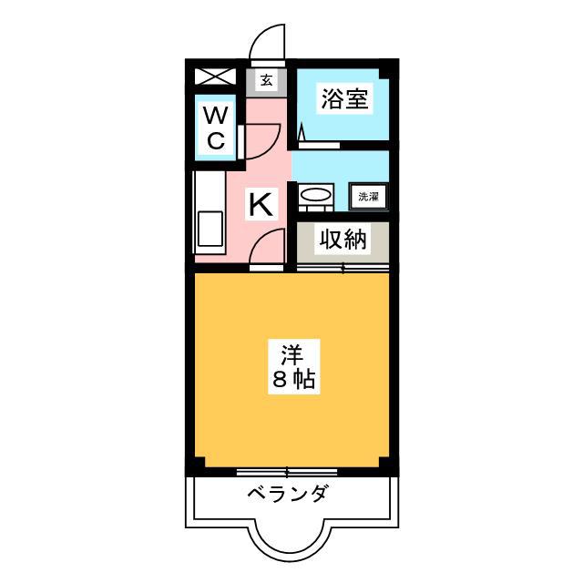 マンションサーキット(1K/1階)の間取り写真