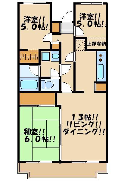 カサグランデ永福(3LDK/3階)の間取り写真