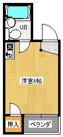 STEP RIGHT UP(ワンルーム/3階)の間取り写真