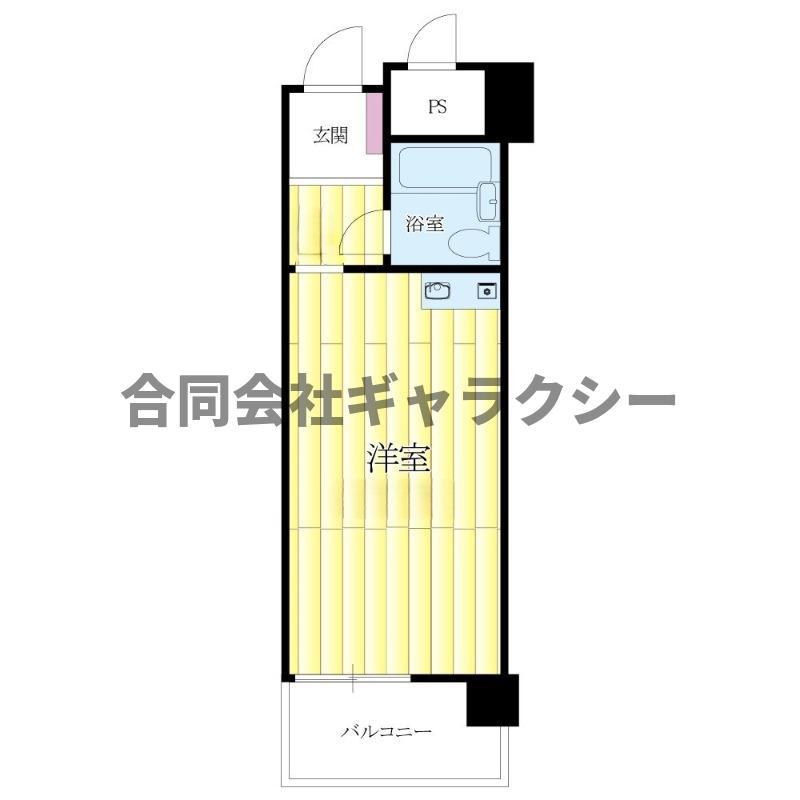 ダチロン高城(ワンルーム/1階)の間取り写真