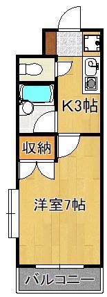 田中第10ハイツ(1K/1階)の間取り写真