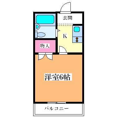 ファースト姫里(1K/3階)の間取り写真