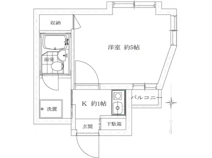 ワコーレ上板橋(1K/4階)の間取り写真