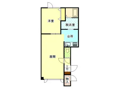 JR石北本線 南永山駅 徒歩30分 2階建 築20年(1LDK/2階)の間取り写真