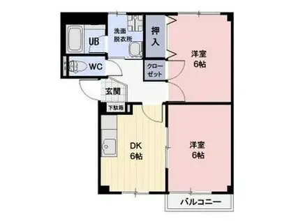 サープラス田島(2DK/2階)の間取り写真