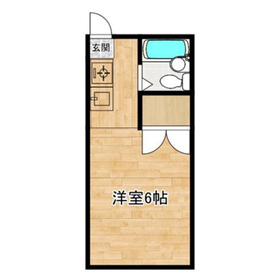 パインバレー(1K/2階)の間取り写真