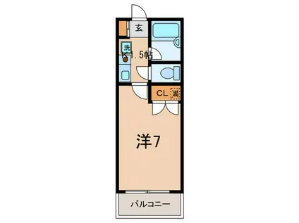 マイルドコート27(1K/1階)の間取り写真