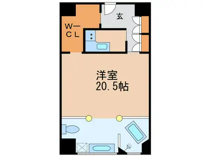 プリンセス姫ラグジュアリースイート(1K/9階)の間取り写真