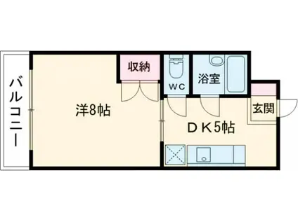 マンションリーフII(1DK/3階)の間取り写真