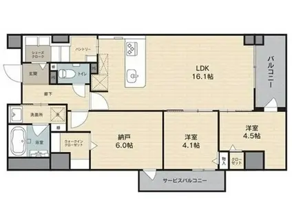 SPERANZA ESAKA(2LDK/8階)の間取り写真