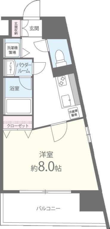 ELLE SION(1K/4階)の間取り写真