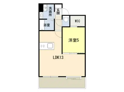 アレンタワー新八代(1LDK/8階)の間取り写真