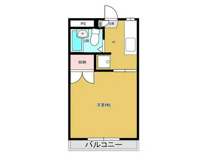 アスカ富町(1K/2階)の間取り写真