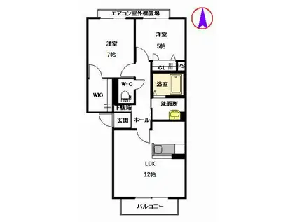 エマーブルEZU (2LDK/2階)の間取り写真