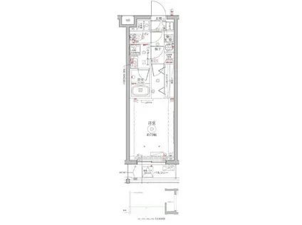 クレイシアIDZ祐天寺II(1K/1階)の間取り写真