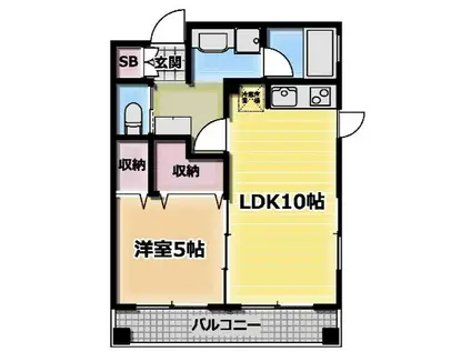 ダイナシティ新宿若松町(1LDK/12階)の間取り写真