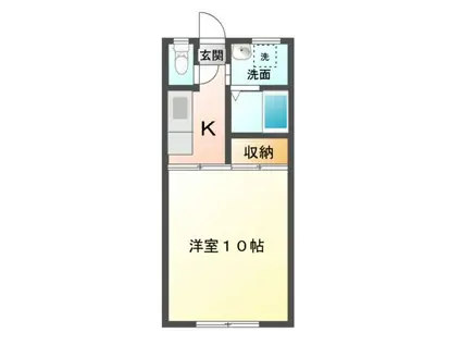 ギャレ ド エスト(1K/1階)の間取り写真