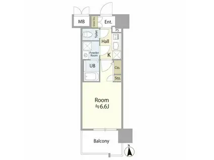 エスリード葵 広小路通(1K/11階)の間取り写真