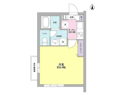 ラフィーネ桜新町(1K/3階)の間取り写真