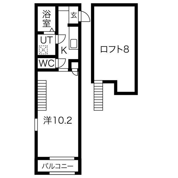 IN STYLE SHIBATA(1K/2階)の間取り写真