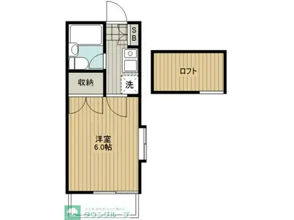 セレンディピティ(1K/2階)の間取り写真