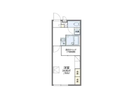 レオパレスARAI(1K/1階)の間取り写真