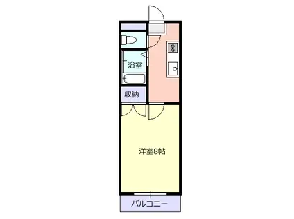 宮沢屋イトウハイツ(1K/4階)の間取り写真