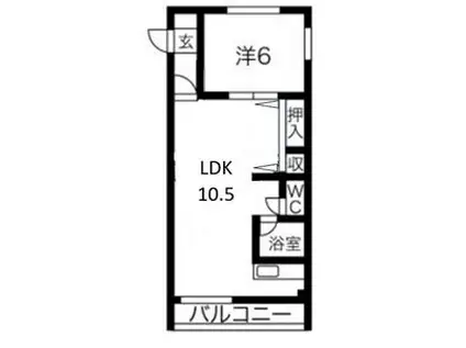 COURT本陣(1LDK/2階)の間取り写真
