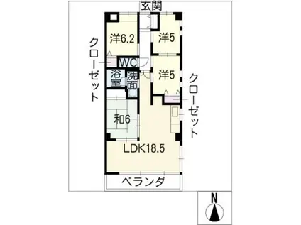 ソフィア北新開(4LDK/1階)の間取り写真