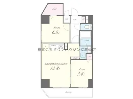 GRANDE FARE(1SLDK/14階)の間取り写真