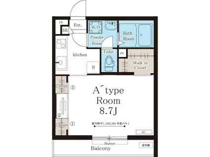 リブリ・カドマ(1K/2階)の間取り写真