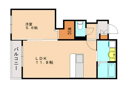 E&K松島(1LDK/1階)の間取り写真