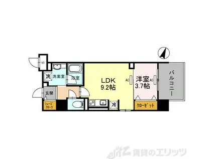 STOLZKISHIBE(1LDK/5階)の間取り写真