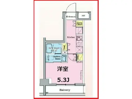 ハイズ新小岩(1K/5階)の間取り写真