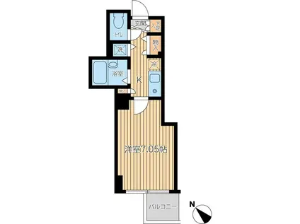 ドゥーエ巣鴨(1K/8階)の間取り写真