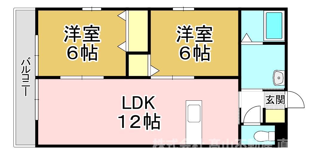 コートデコ(2LDK/2階)の間取り写真