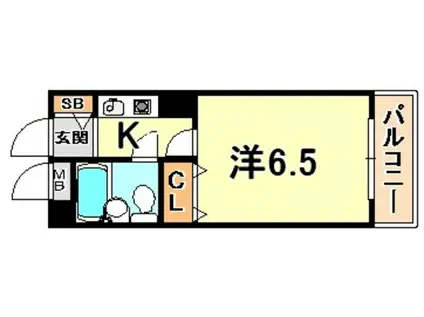 シャルムメゾン六甲道(1K/4階)の間取り写真