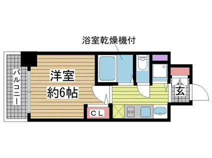 プレサンス神戸西スパークリング(1K/3階)の間取り写真