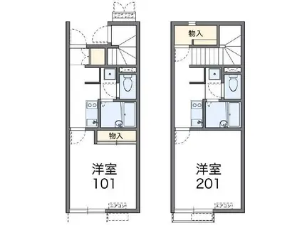 レオネクスト桜が丘(1K/1階)の間取り写真