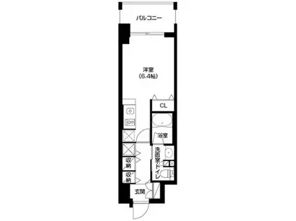 アーバネックス北浜(1K/3階)の間取り写真