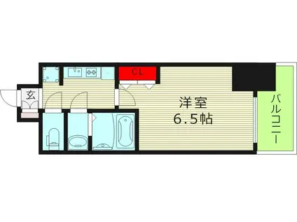 S-RESIDENCE都島ELEGANT(1K/3階)の間取り写真