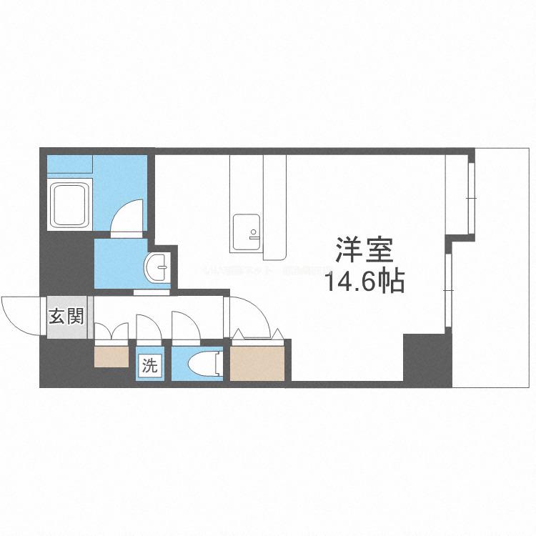セレニテ梅田北PREMIUM(ワンルーム/10階)の間取り写真