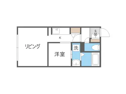 アイアール豊平公園(1LDK/3階)の間取り写真