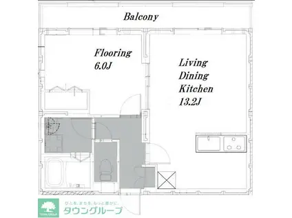 ログライフ上用賀(1LDK/3階)の間取り写真