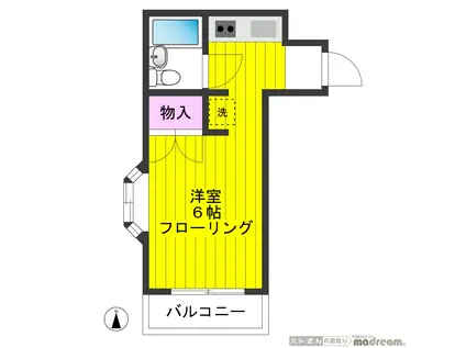セソールハイツ(ワンルーム/3階)の間取り写真