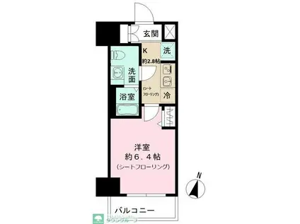 N-STAGE HIRATSUKAII(1K/9階)の間取り写真