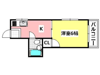 アーバンハイツ(1K/1階)の間取り写真