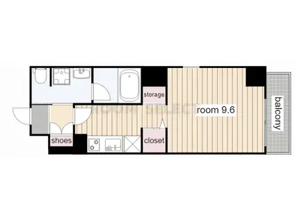 グレーシアコート金山(1K/7階)の間取り写真