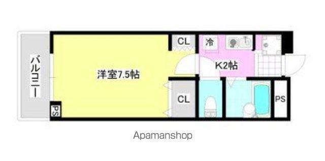 スウィートレジデンス(1K/2階)の間取り写真
